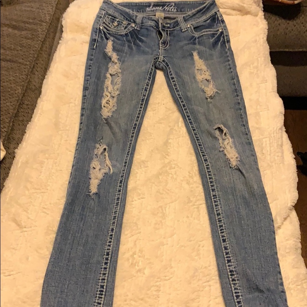 Distressed jeans